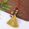 Escoba dorada y pluma dorada colgante de nominación de alto rango para bolso de teléfono móvil DIY llavero accesorio creativo colgante al por mayor