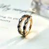 Aretes de anillo brillantes de doble capa con corte marquise de aleación de titanio F136 en dorado, Aretes para piercing labial de titanio G23 con rosca interna y circonita