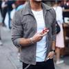 2021Wish Chaqueta de Gamuza de Ciervo para Hombre Europea y Americana Chaqueta Pequeña