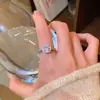 Anillo Versátil de Alta Gama Estilo Coreano con Circonita y Diseño Único, Anillo Abierto Ajustable para Dedo Índice Venta al por Mayor