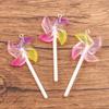 6 colores 25*62MM Accesorios de resina acrílica DIY combinación de colores molino de viento colgante de piruleta adornos para equipaje ropa