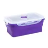 Caja de Almuerzo Plegable de Silicona Set de Cajas Bento Caja de Almuerzo Portátil Caja Sellada para Conservar la Frescura en el Refrigerador Caja de Almuerzo de Silicona Resistente a Altas Temperaturas