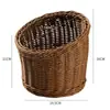 Cesta Creativa para Snacks y Postres de Restaurante KTV Cesta para Papas Fritas Cesta de Almacenamiento de Escritorio Mimbre Tejido Pequeña Cesta de Frutas Cesta de Almacenamiento Tejida