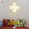 Accesorios de Boda Estilo Chino Arte de Hierro Flor de Peonía Brillante Luces de Camino Pasarela Escenario Fondo Decoración Arreglo