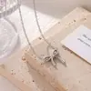 Collar con colgante de mariposa de sentido avanzado cadena para el cuello cadena para la clavícula no se decolora versión coreana de venta directa de fábrica