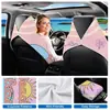 Toalla de playa magnética transfronteriza, toalla de baño de secado rápido, funda de cojín para asiento de coche de doble uso, diseño con patrón de ola degradada para playa y uso en exteriores