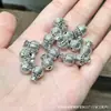 Liga de Prata Tibetana Contas Espaçadoras Vintage Pingente Artesanal Pulseira de Cristal Artesanal Contas Espaçadoras Borla
