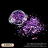 Polvo Brillante Serie Láser Botella de 3g 28 Colores Alto Brillo Láser Tatuajes Autoadhesivos DIY Arte de Uñas Maquillaje Botella Decorativa Brillante