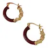 Pendientes Navideños Rojos Dorados y Plateados Empalmados para Mujer 2025 Nuevo Estilo Caliente Pendientes de Lujo Ligero Gama Alta Accesorios Únicos para Orejas