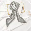 Pañuelo pequeño de ángulo oblicuo decoración primavera y otoño versátil Corea del Sur cinta fina estrecha pañuelo de cinta pañuelo fino coreano pañuelo de mujer
