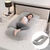 Almofada de Gravidez Amazon Protetora de Cintura Almofada Inclinada para Dormir de Lado Almofada para Dormir de Gravidez em Forma de J Removível e Lavável Almofada de Gravidez Transfronteiriça