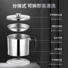 Filtro Doméstico de Acero Inoxidable 304 Taza Grande para Aceite Tanque de Almacenamiento de Aceite de Cocina Olla con Pantalla de Filtro Separador de Residuos de Aceite Botella para Verter Aceite Cubeta de Aceite con Correa