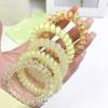 Dulce Niña Color Caramelo Cuerda para el Cabello Color Degradado Anillo para el Cabello Tipo Línea Telefónica Cuerda para el Cabello para Mujer Banda para el Cabello sin Marcas Adorno para el Cabello