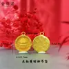 Colar pingente diamante amarelo deus da riqueza loja de ouro com longo prazo não desbota colar de ouro areia corrente de clavícula contas de transferência atacado