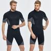 Traje de neopreno cálido de 2-3 mm para hombre, de una pieza, manga corta, shorts, traje de neopreno para exteriores, protección solar, traje de neopreno para natación