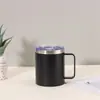 Taza de Plástico Sólido de Color para Rociar con Tapa, Portátil, Boca Ancha, con Asa, Taza Imprimible, Regalo Publicitario de Negocios, Taza Térmica