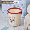 Cubo de basura con anillo de presión para el hogar 2025 Nuevo Sala de estar Cocina Grande Gran capacidad Dormitorio Habitación de estudiante Lindo Cubo de alto valor