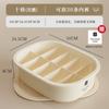 Caja de Almacenamiento Estilo Crema para Ropa Interior Armario Doméstico Gran Capacidad Compartimento Elevado Tipo Cajón para Ropa Interior y Calcetines Caja de Almacenamiento