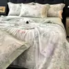 Colcha de Verão Bordada 60S Lanjing Tencel Lyocell Digital Confortável para Dormir Nu Sedosa Solteiro Ar Condicionado