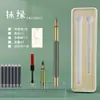 Caneta Pincel Macia Estilo Caneta Tinteiro, Caneta Pincel Elegante Portátil, Caneta para Copiar Escrituras Shanglin Fu, Caneta Caligráfica Pequena com Tinta, Venda por Atacado de Caneta com Cartucho de Tinta