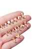 Brincos de Aço Inoxidável com Pedra Natural Rosa 1,2 mm, Opala, Estilo Coreano, Modernos, Zircônia, Piercing de Orelha