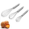 Batidor de Huevos Manual de Acero Inoxidable para Batir Crema y Huevos, Herramienta Comercial Espesada y Alargada para Mezclar y Hornear