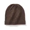 Cachecol de Caxemira 2026 Outono/Inverno Novo Estilo Feminino de Alta Qualidade Cor Sólida Tricô Quente Moda Listras Cruzadas Gorro Casual