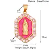 S08 joia cobre puro micro cravejado tesouro cravejado zircônia colorida pérola pingente pingente pequeno pingente