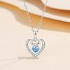Dulce collar coreano estilo corazón plata pura S999 cadena clavicular en forma de corazón diseño de regalo Qixi collar dulce verano