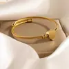 Amazon Transfronterizo Pulsera de Corazón Color Melocotón Estilo Coreano de Lujo Ligero Pulsera de Alambre de Acero Inoxidable