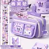 Estojo Super Grande de Nove Camadas para Meninas Estojo Transparente para Papelaria para Meninas Bolsa de Papelaria com Alto Valor de Cor para Alunos do Ensino Fundamental e Alunos do Ensino Fundamental