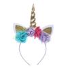 Diadema de unicornio, accesorio para el cabello hecho a mano, decoración para fiesta de cumpleaños de princesas, diadema de Halloween para niñas europeas y americanas.