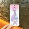 Llavero de estrella de mar acrílica, charm para bolso, temática oceánica, diseño de espiga de trigo, cadena para teléfono, colgante para llavero, regalos al por mayor