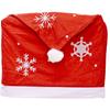 Nuevos Suministros Decorativos Navideños Funda para Silla de Tres Copos de Nieve Funda para Silla No Tejida Decoración de Mesa de Comedor Regalo Suministros Festivos