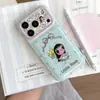 Estrellas Lunares Cuadros Pequeños de Jade Adecuado para iPhone18promax Chica Manzana17 Funda de Teléfono 15 Linda 16