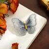 Broche de mariposa con bordado estéreo, ramillete de temperamento que combina con todo, ramillete de temperamento de alta calidad, exquisito alfiler de aleación con sentido de alta calidad