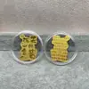 Shenzhen Shuibei Mismo Estilo Oro Puro 999 Tesoro de la Fortuna Aleación Gato de la Suerte Adhesivo Dorado para Teléfono Móvil para Atraer Riqueza Tienda de Oro