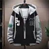 Ropa de Abrigo Primavera y Otoño 2025 para Niños, Chaquetas de Estudiante, Tendencia Juvenil, Tops de Uniforme de Béisbol para Hombre Atractivos y Versátiles