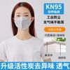 Mascarilla Kn95 de Siete Capas para Montaje en Cabeza para Protección contra Polvo, Polvo Industrial, Válvula de Respiración, Tira de Esponja de Carbón Activado, Protección contra Bruma y Formaldehído