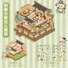 Pegatinas de paisajismo de dibujos animados para descompresión, collage de escenas en miniatura creativas, collage de paisajismo DIY, pegatinas 3D tridimensionales para diario de mano