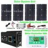 Painel solar 100W portátil energia ao ar livre armazenamento de energia sistema solar completo inversor 6000W controlador