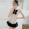 Yiyo Sexy Lingerie Estudante Uniforme Marinheiro Terno Terno Transparente Tentador Mulheres Bonito Estilo Universitário 8102