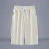 Calças Curtas de Verão 2026 Shorts de Praia Estudantis Shorts Grandes Estilo Chinês Novo Estilo Chinês Algodão Linho Calças Casuais