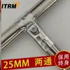 Prateleira Estante Tubo de Aço Tubo Redondo de 3/4 de Polegada Conector de Duas Vias Junta Fixa Tubo Galvanizado Conexão de Três Vias Tubo de Ferro Braçadeira Móvel