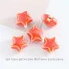 Cuentas Cerámicas de Estrella Chapadas en Dorado Joyería Sencilla Cuentas Perforadas de Estrella de Cinco Puntas Cuerda para el Cabello Accesorios DIY Pulsera de Cuentas de Porcelana Accesorios