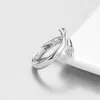 Moda Coreana Transfronteriza Versátil Temperamento Amor Abrazo Pareja Abierto Ajustable Anillo Fábrica Stock Listo Mayoreo