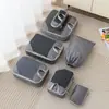 Set de cinco piezas de malla de bolsas de almacenamiento de viaje compresibles, organizador de equipaje, bolsa portátil para empacar ropa para viajes de negocios y viajes