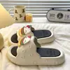 Sandalias tipo chancla de EVA de verano desmontables para uso casual en exteriores e interiores, ligeras, duraderas, lindas pantuflas de gato hamburguesa para mujer