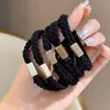 Elástico de cabelo estilo simples torcido, alta elasticidade, durável, espessado, elegante e versátil, adequado para rabos de cavalo, acessório de cabelo, faixa de cabeça, elástico