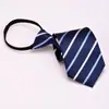 Corbata formal de negocios con cremallera para hombre, estilo coreano, profesional, decorativa, sin nudo, azul, negro y rojo, fácil de poner y quitar.